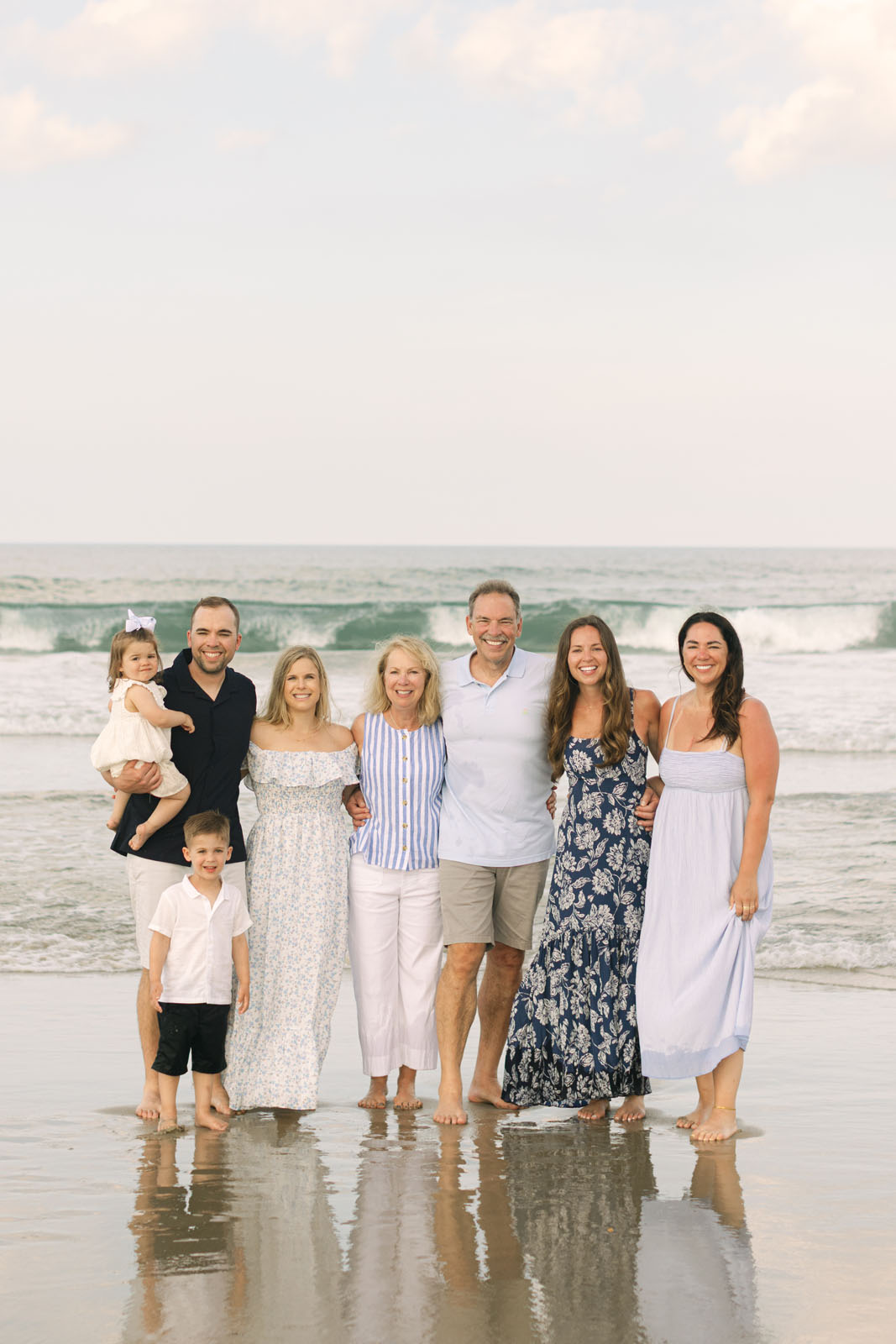 Outer Banks beach setting used for a relaxed family photo session.