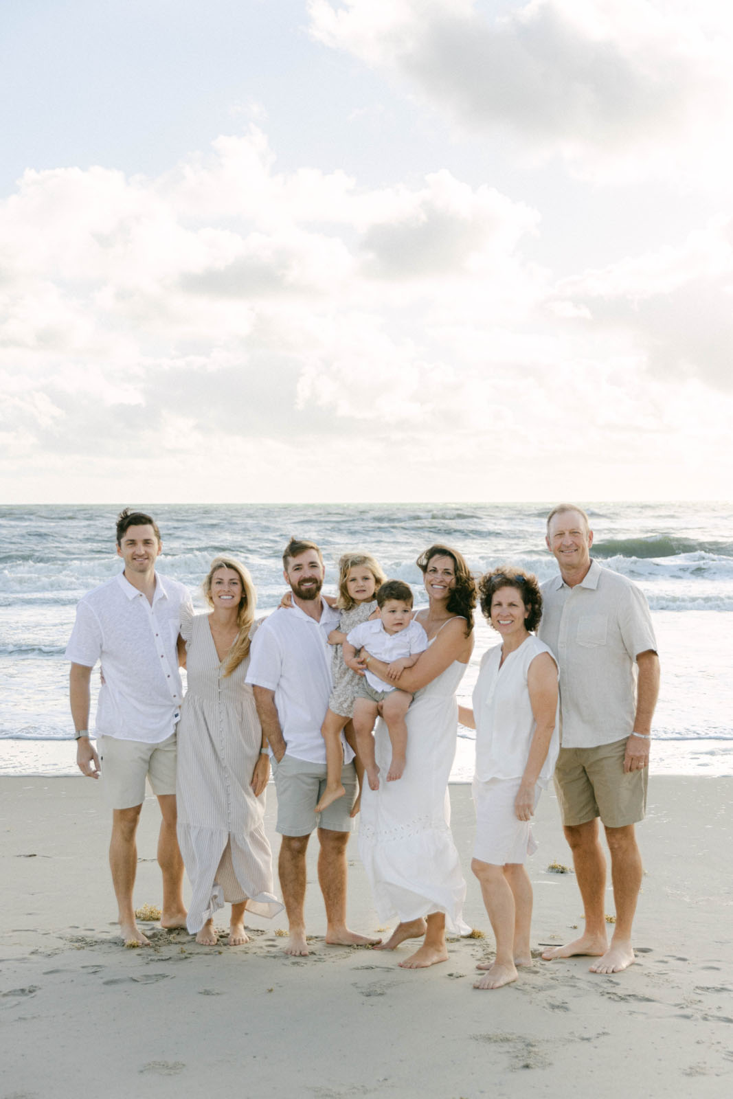 Extended family photos in Kitty Hawk NC on the Outer Banks beach