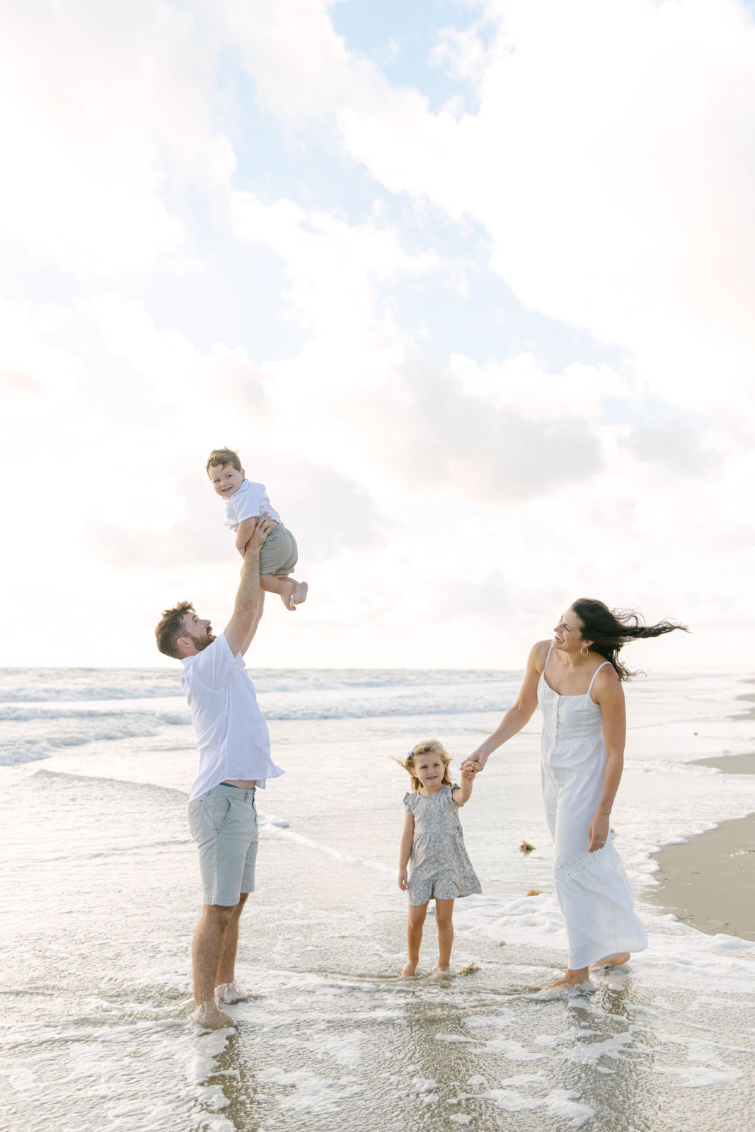 Candid family beach photography in Kitty Hawk NC