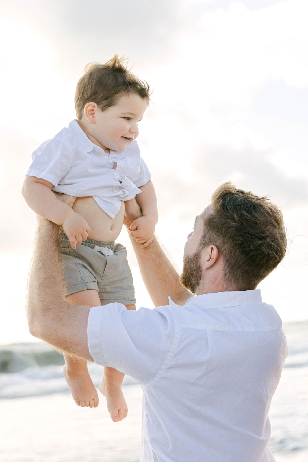 Natural beach family portraits on the Outer Banks
