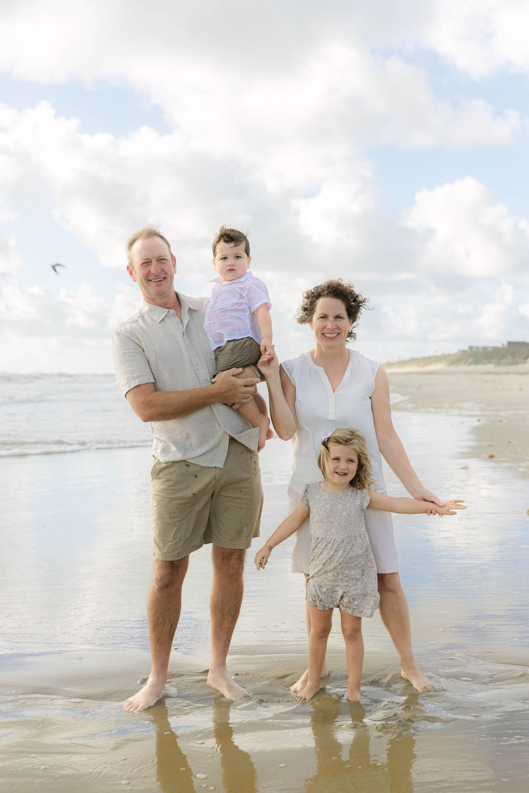 Outer Banks beach portraits with grandparents and grandchildren