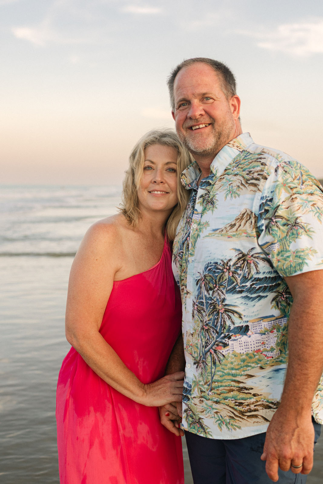 Beach portrait in soft sunset light on the Outer Banks beach