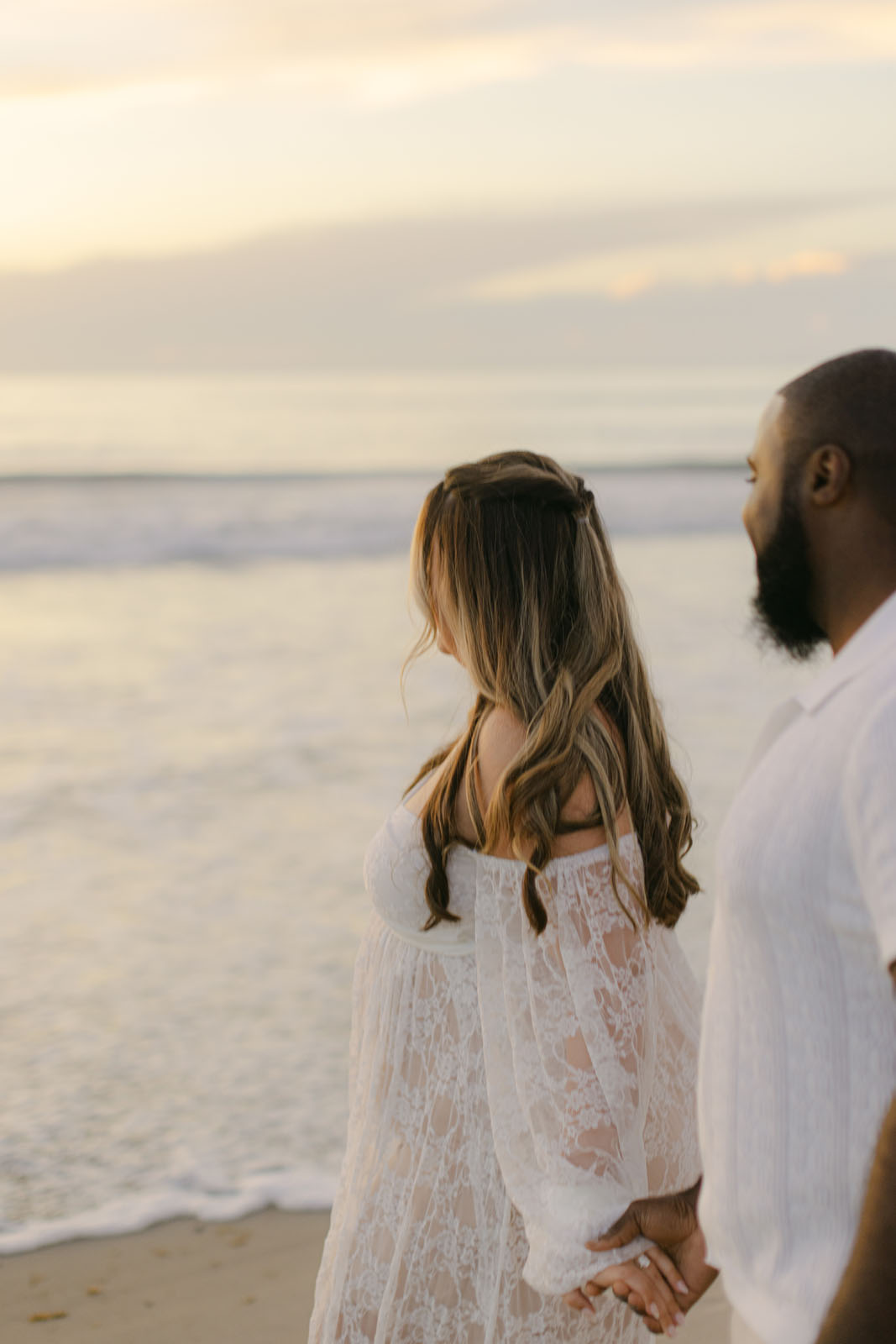 Sunrise couples photography on the Outer Banks beach